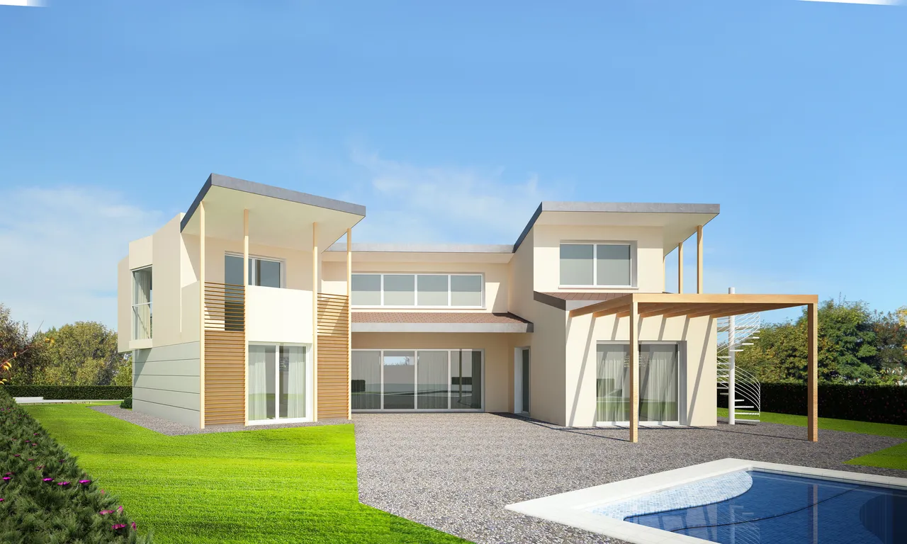 Una villa dal taglio futuristico e moderno