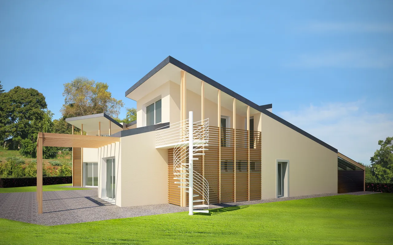 Una villa dal taglio futuristico e moderno