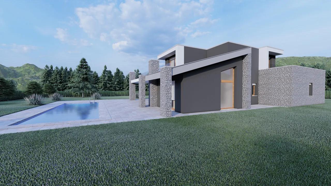 Una villa moderna tra le colline toscane