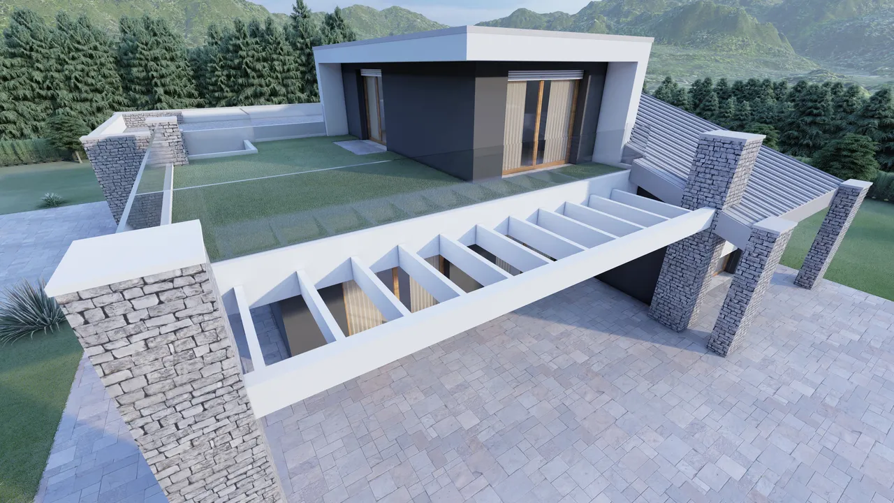 Una villa moderna tra le colline toscane