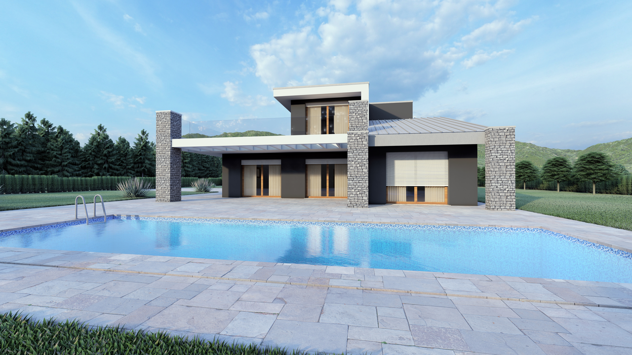 Una villa moderna tra le colline toscane
